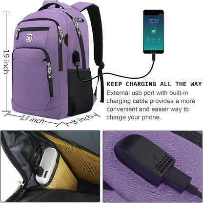 Laptop Backpack, Business Travel Anti Theft Slim Durable Laptops Backpack