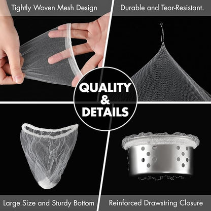400 Pack Kitchen Sink Strainer Mesh Bag, Anti-Clogging Disposable Sink Drain