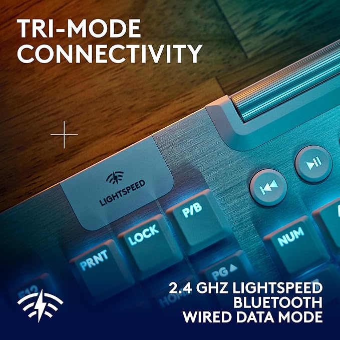 Logitech G915 X Lightspeed Wireless Mechanical Gaming Keyboard, Double-Shot PBT