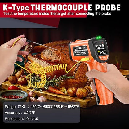 Infrared Thermometer Gun, Non-Contact Digital Laser Temperature Gun, -58°F to