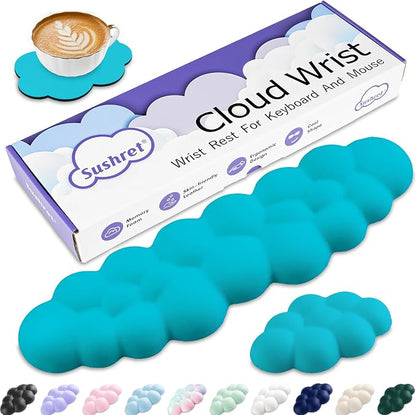 Cloud Wrist Rest Keyboard, Cloud Keyboard Wrist Pad Set