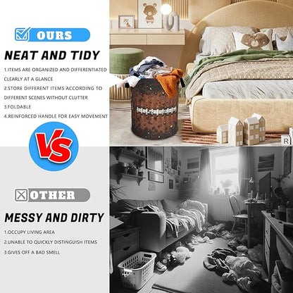 Football Laundry Basket Oxford Cloth Ball Texture Pattern Laundry Hamper