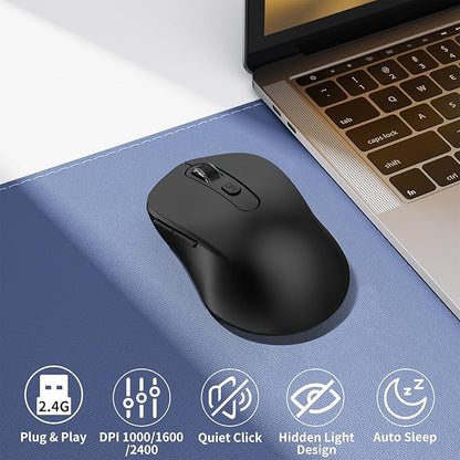 Wireless Mouse for Laptop, Chromebook, Silent Wireless Mouse