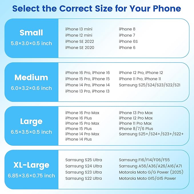 Mopaclle Nylon Phone Holster for iPhone 17 Pro Max, 17 Air, iPhone 16 Pro Max