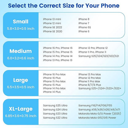 Mopaclle Nylon Phone Holster for iPhone 17 Pro Max, 17 Air, iPhone 16 Pro Max