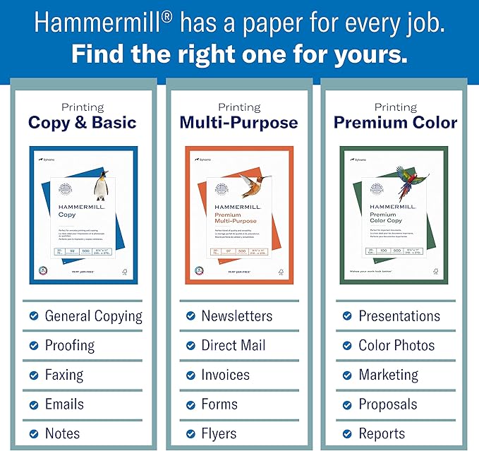 Hammermill Printer Paper, 20 lb Copy Paper, 3 Hole