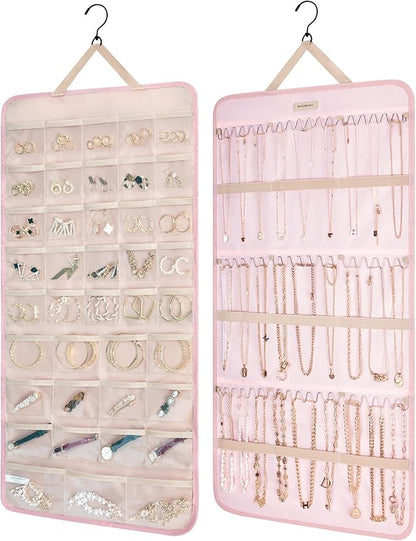 BAGSMART Hanging Jewelry Organizer Storage Roll