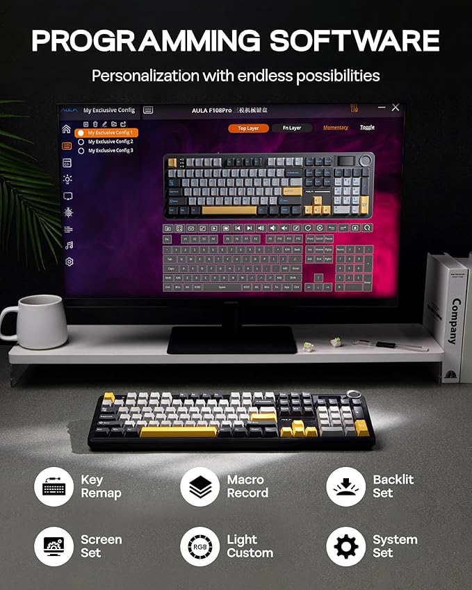 EPOMAKER X Aula F108 PRO Wireless Gaming Keyboard