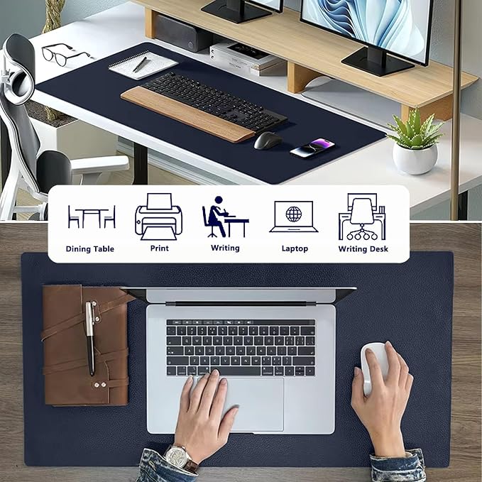 PU Leather Desk Pad Protector Gaming Mouse Pad Non Slip Desk Mat