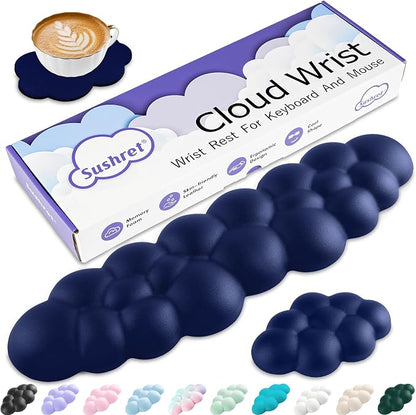 Cloud Wrist Rest Keyboard, Cloud Keyboard Wrist Pad Set