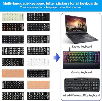 2PCS Arabic-English Keyboard Stickers