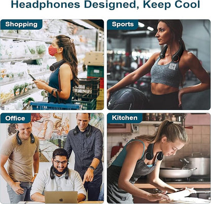 CIVPOWER Neck Fan: Portable Personal Neck Cooling Rechargeable Bladeless Fan