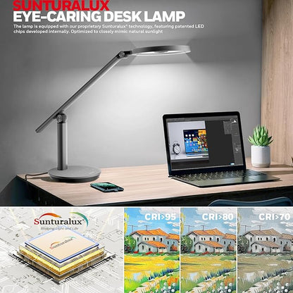 Honeywell Desk Lamp for Home Office, H6 Sunturalux™ Eye-Caring Led Desk Light
