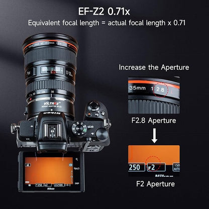VILTROX EF-Z2 Auto Focus Lens Adapter 0.71x Reducer Speedbooster Lens Converter