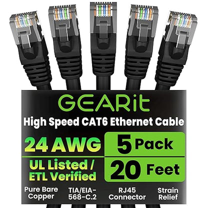 GEARit Cat 6 Ethernet Cable Pack