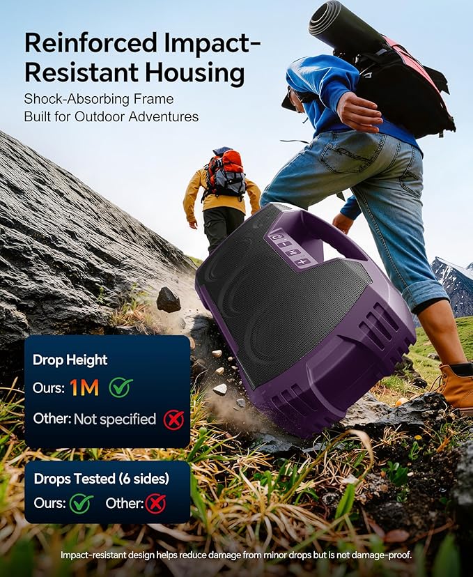 IPX7 Waterproof Outdoor Bluetooth Speaker, 32H Playtime, Floating Design
