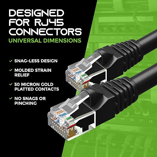 GEARIT 24-Pack, Cat5e Ethernet Patch Cable 1 Foot