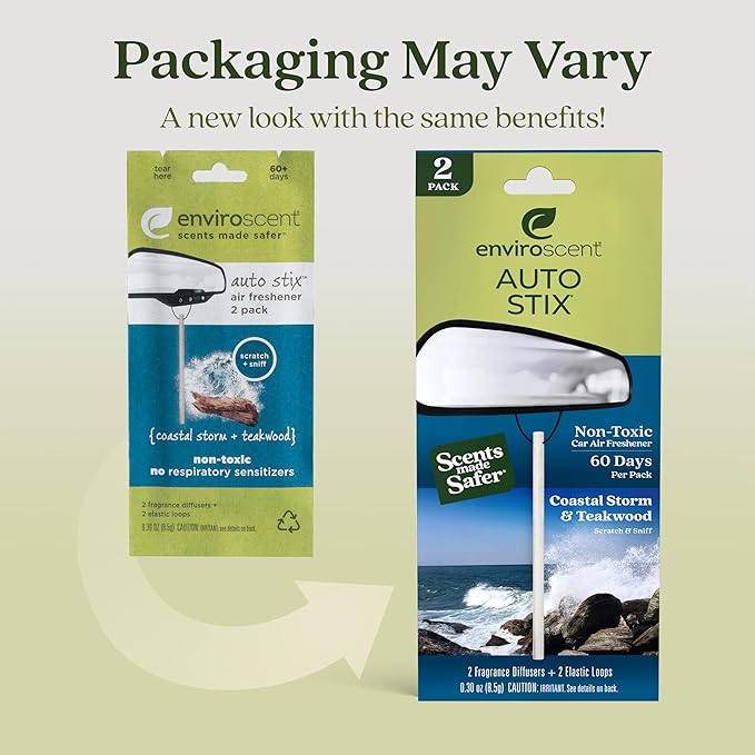 Enviroscent Non-Toxic Car Air Freshener Natural Car Air Freshener | Essential