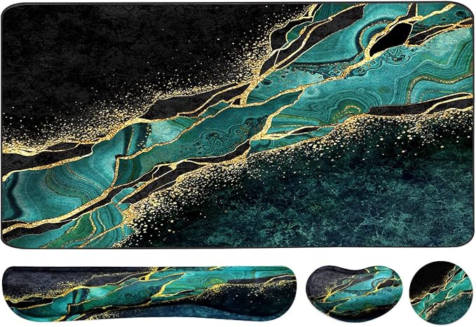 Keyboard Mouse Pad Set, Extended Mouse Pad+Keyboard Wrist Rest Support