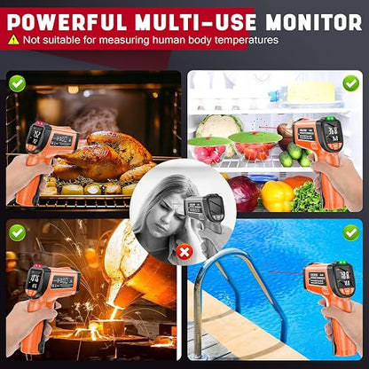 Infrared Thermometer Gun, Non-Contact Digital Laser Temperature Gun, -58°F to
