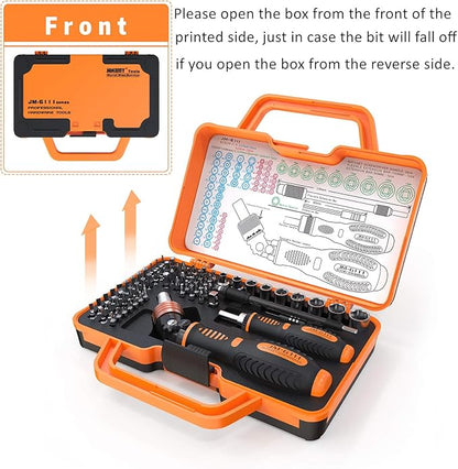 Precision Ratchet Screwdriver Set, JAKEMY 69 in 1 Household Screwdriver Home