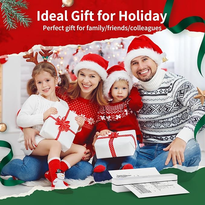iDPRT Portable Thermal Printer, 203DPI Wireless Bluetooth Small Printers