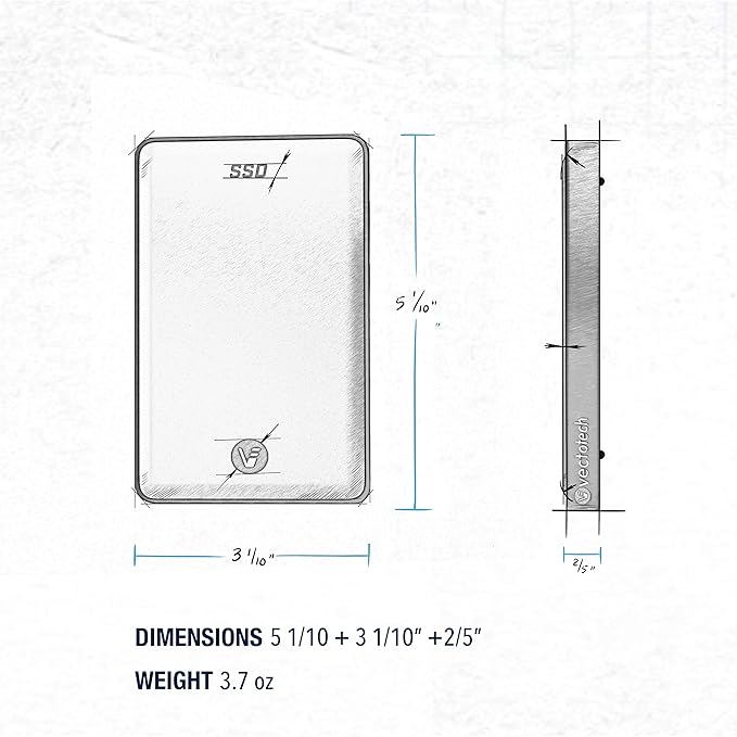 16TB External SSD USB-C Portable Solid State Drive | 3D NAND Flash | Rapid