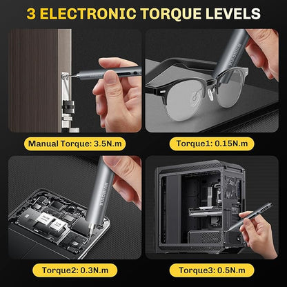 3.7V Precision Electric Screwdriver Set, 50 IN 1 Small Power Magnetic Storage