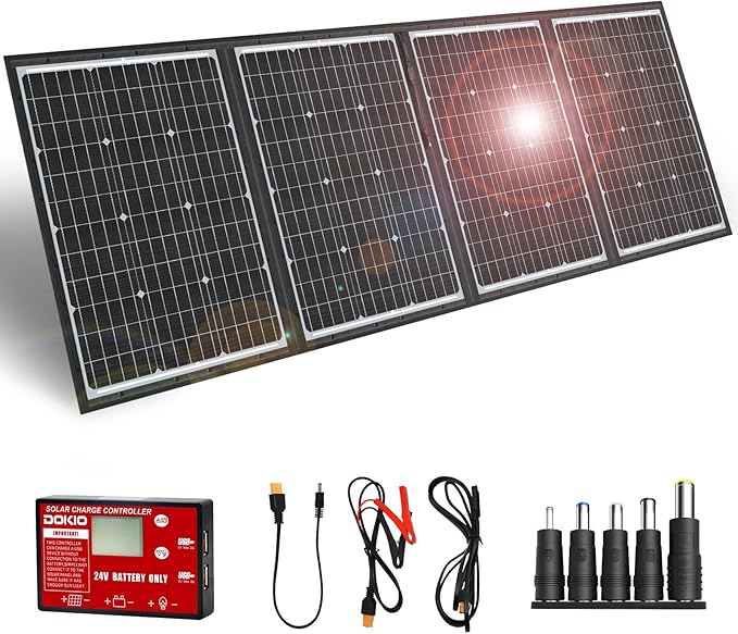 DOKIO 200W 36V Portable Folding Solar Panel Kit