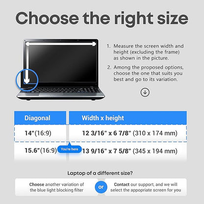 14 inch Blue Light Blocking Screen Protector Panel