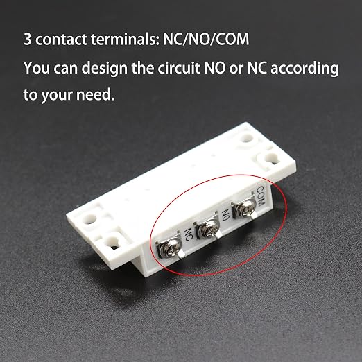 Magnetic Reed Switch NC NO COM Surface Mount Wired Door Window Contact Sensor