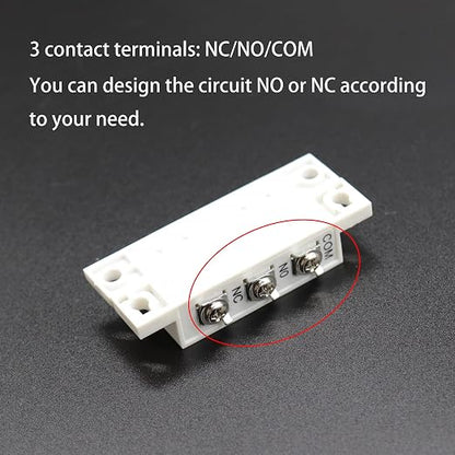 Magnetic Reed Switch NC NO COM Surface Mount Wired Door Window Contact Sensor
