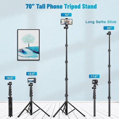 Victiv 70" Phone Tripod, Camera Stand Tripod