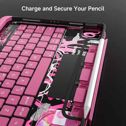 iPad Keyboard Case for iPad 10th Gen & 11th, Magic Wireless Keyboard