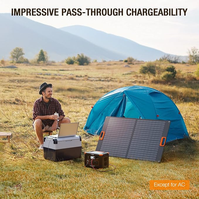 500W Portable Power Station, GRECELL Solar Generator 519Wh Lithium Battery