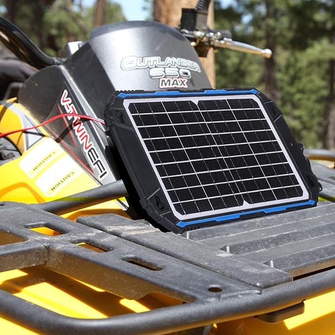 SUNER POWER Waterproof 12W 12V Solar Battery Charger & Maintainer Pro, Built-in