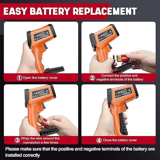 Infrared Thermometer Gun, Non-Contact Digital Laser Temperature Gun, -58°F to