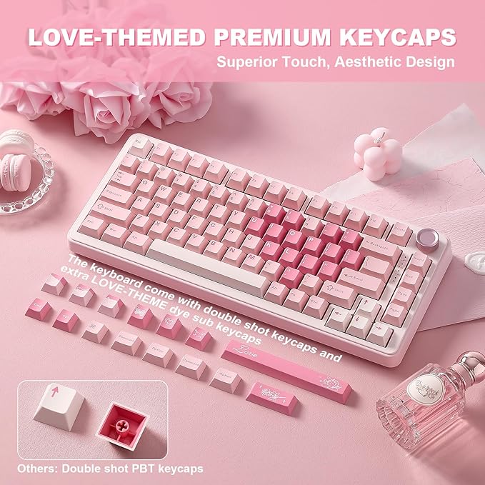 YUNZII B75 PRO Wireless Mechanical Keyboard, 75% Layout