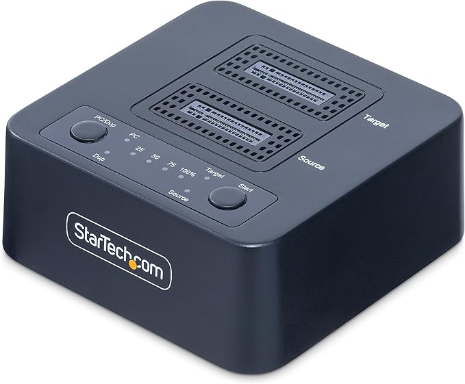 StarTech.com 1:1 M.2 NVMe Drive Duplicator, 90GBpm Standalone M.2 SSD