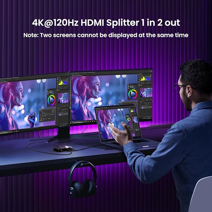 NEWCARE HDMI 2.1 Switch 2 in 1 Out