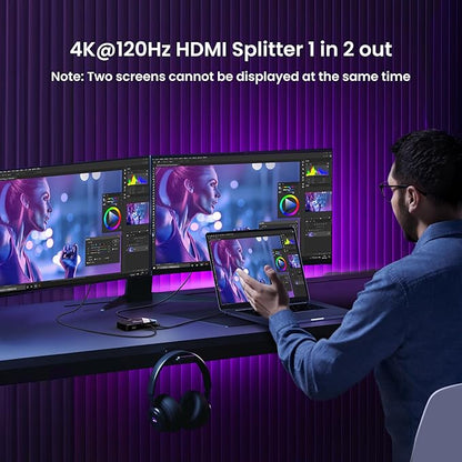NEWCARE HDMI 2.1 Switch 2 in 1 Out