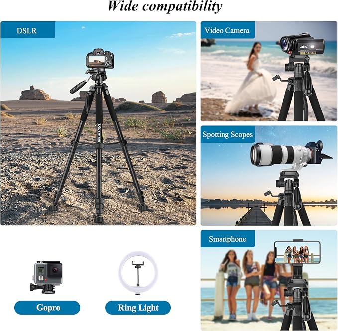 VICTIV 74” Camera Tripod, Tripod