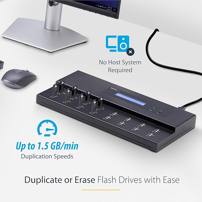 StarTech.com Standalone 1 to 15 USB Flash Drive Duplicator/Cloner/Eraser