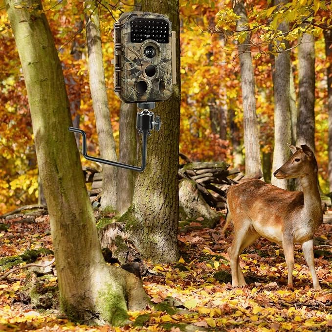 Trail Camera Mount, Hunting Accessories, 360° Adjustable Tree Screw Mounting