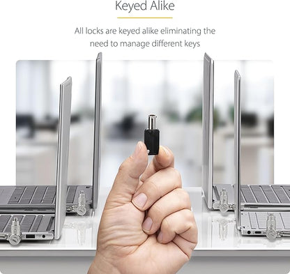 StarTech.com 25-Pack Universal Laptop Lock 6.6ft, Keyed Alike Security Cable