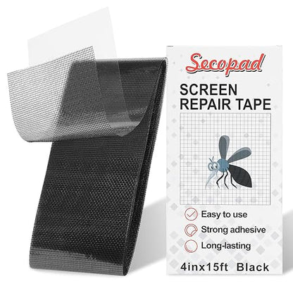 Black Screen Repair Tape, Strong Adhesive Fiberglass Patch Tape Mesh