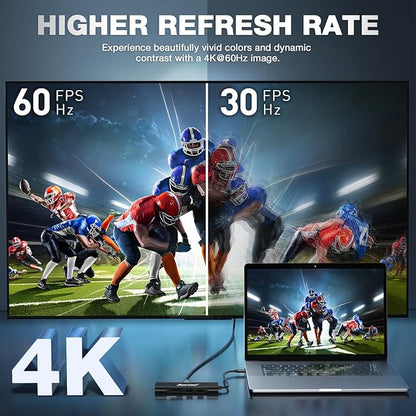 Hiearcool USB C Hub, USBC to 4K@60 Hz HDMI Adapter