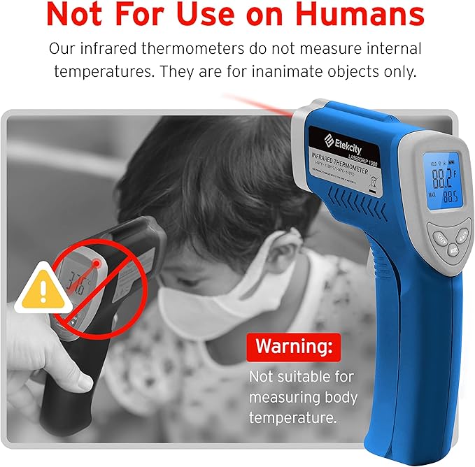 Etekcity Infrared Thermometer 1080, Heat Temperature Temp Gun