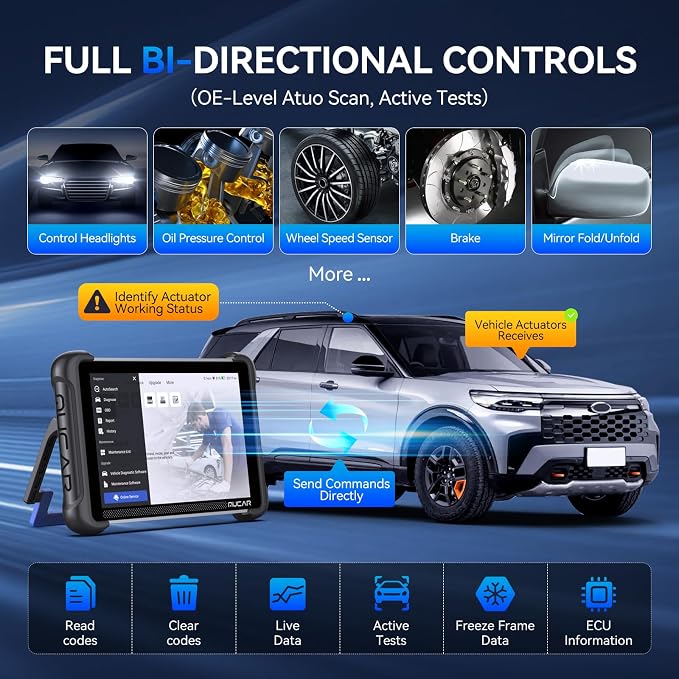 MUCAR 892BT AI-Assisted Bidirectional Scan Tool, Full System OBD2 Scanner