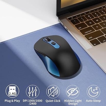 Wireless Mouse for Laptop, Chromebook, Silent Mouse